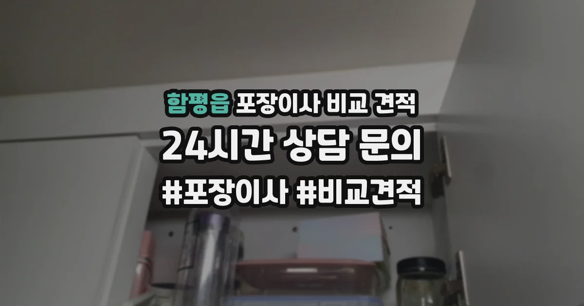 함평읍 포장이사 비교 견적