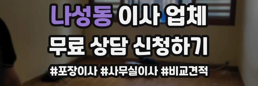 나성동 이사 업체