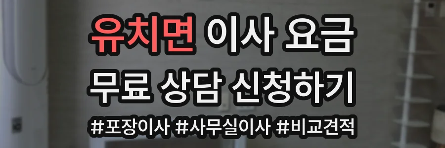 유치면 이사 요금