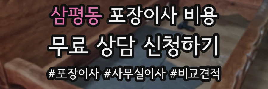 삼평동 포장이사 비용