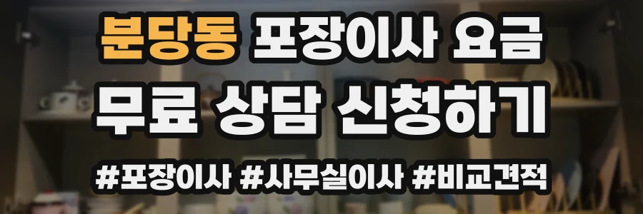 분당동 포장이사 요금