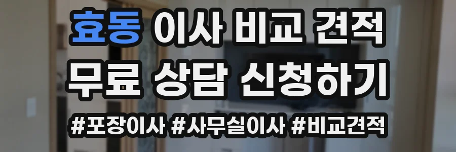 효동 이사 비교 견적