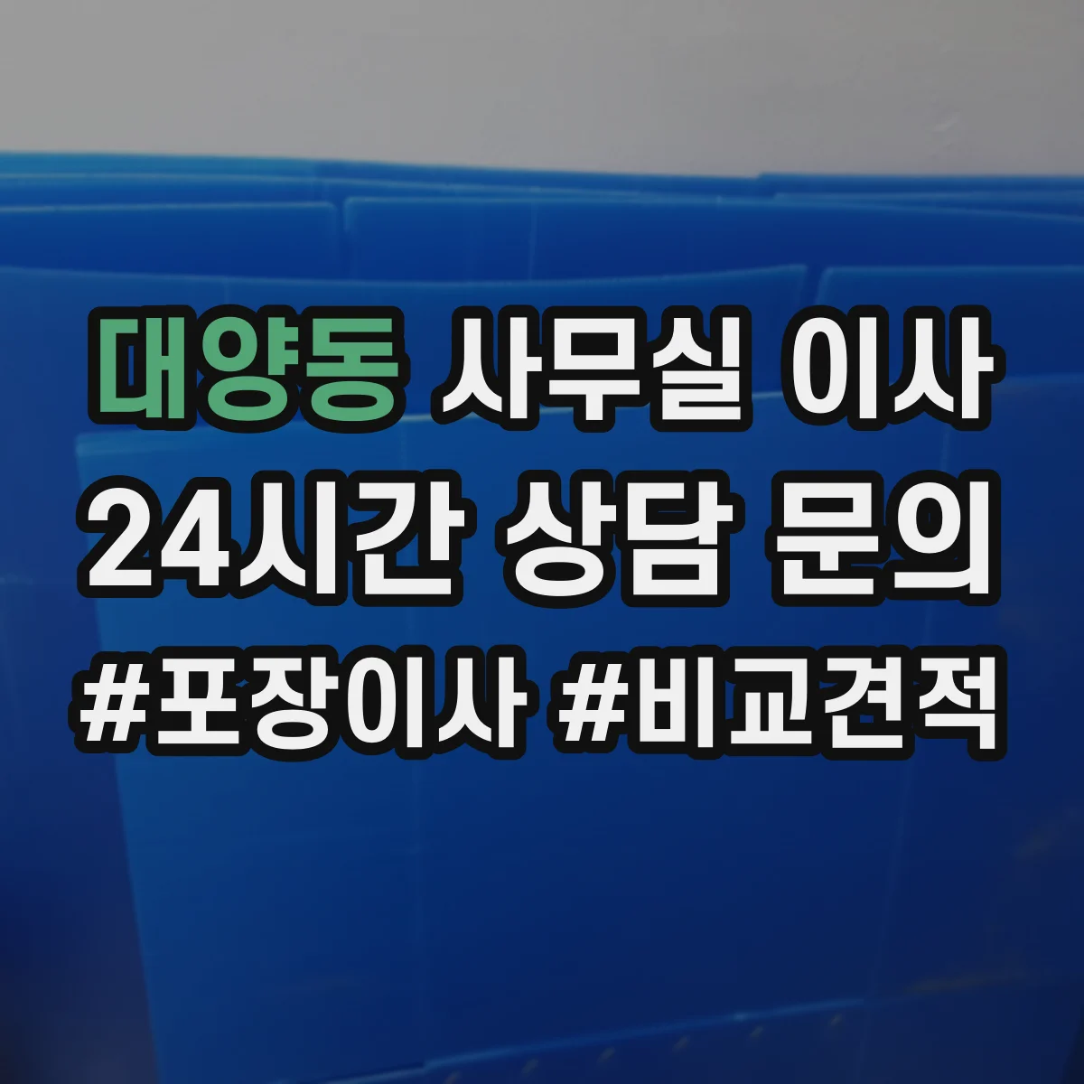 대양동 사무실 이사
