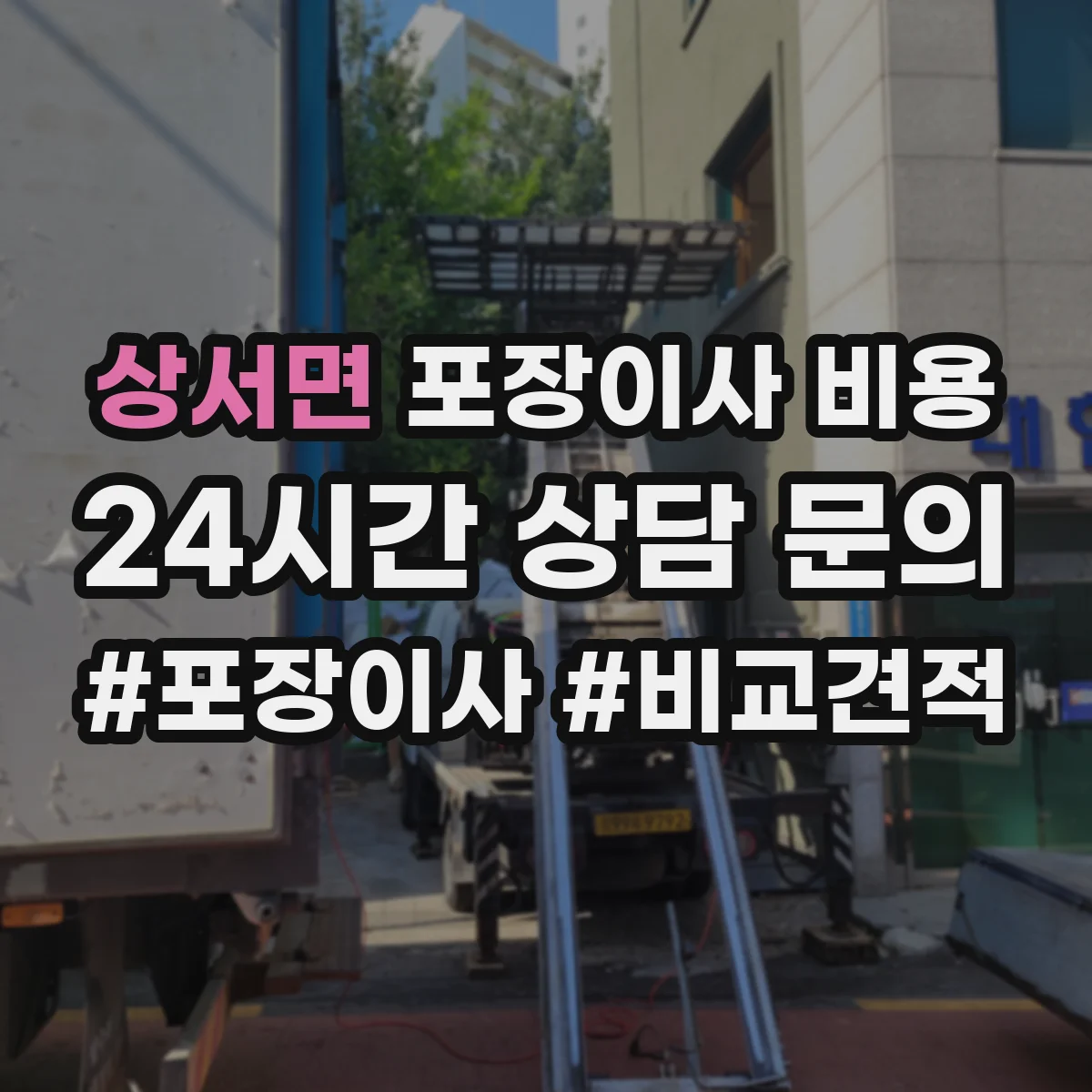 상서면 포장이사 비용