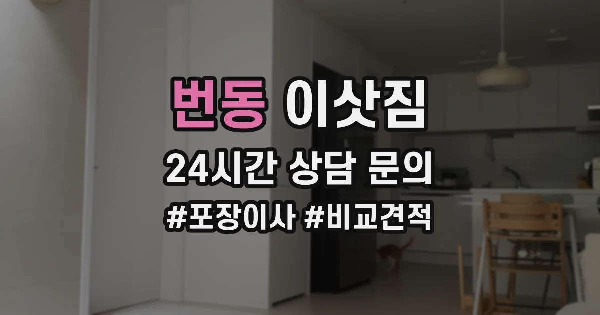 번동 이삿짐