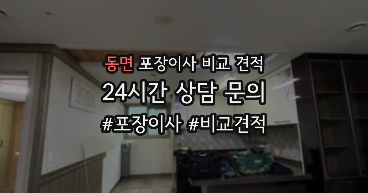 동면 포장이사 비교 견적