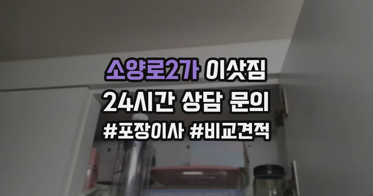 소양로2가 이삿짐