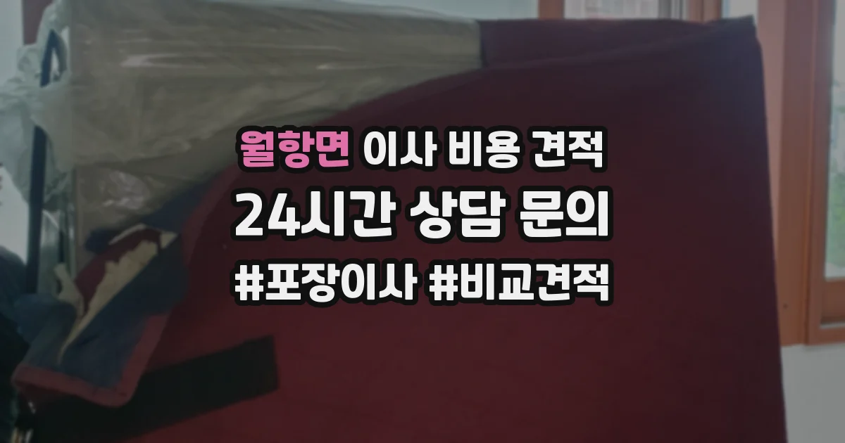 월항면 이사 비용 견적