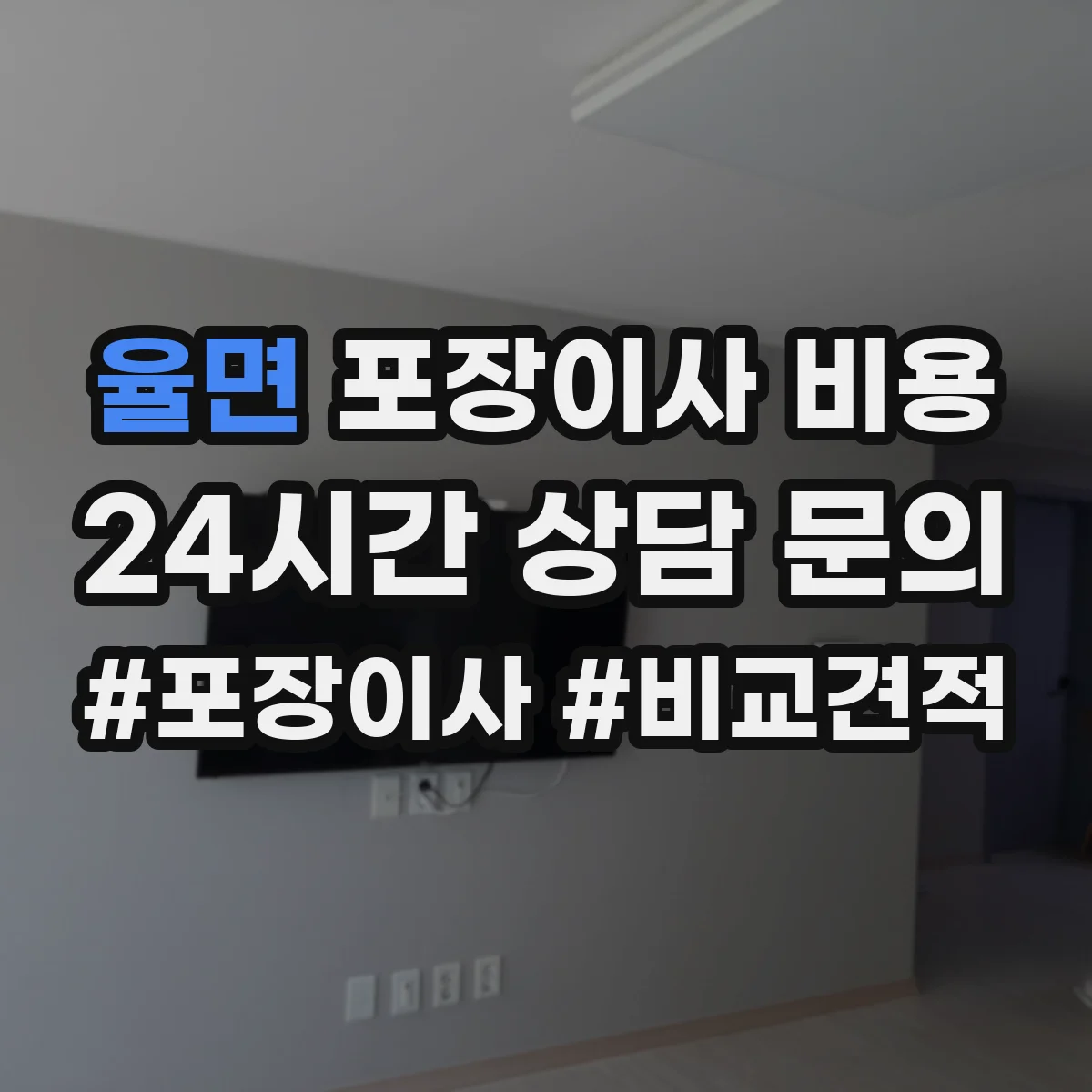율면 포장이사 비용