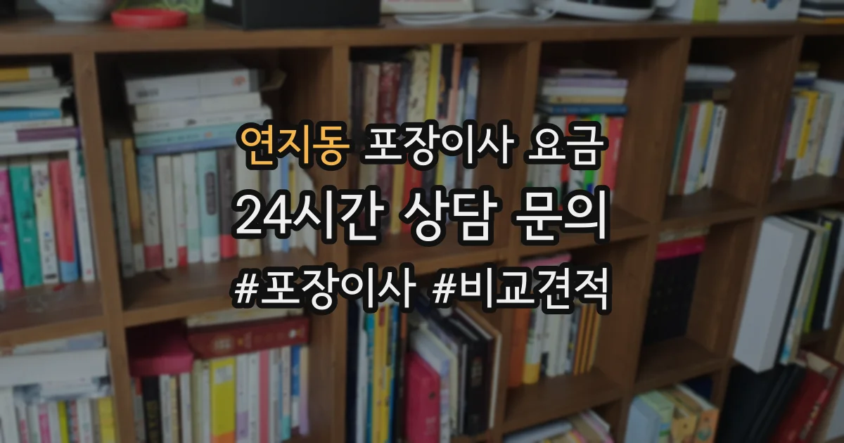 연지동 포장이사 요금