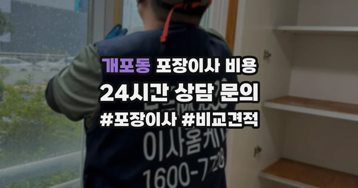개포동 포장이사 비용
