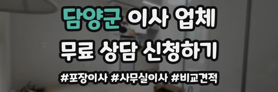 담양군 이사 업체