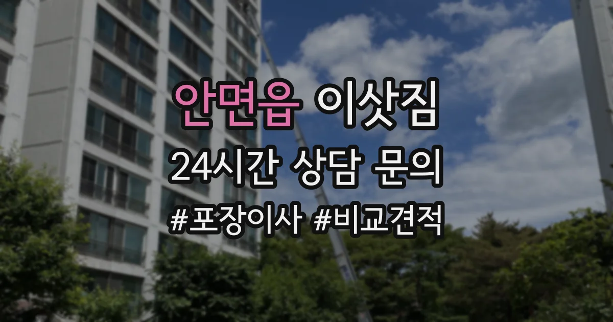 안면읍 이삿짐