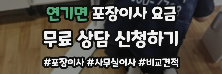 연기면 포장이사 요금