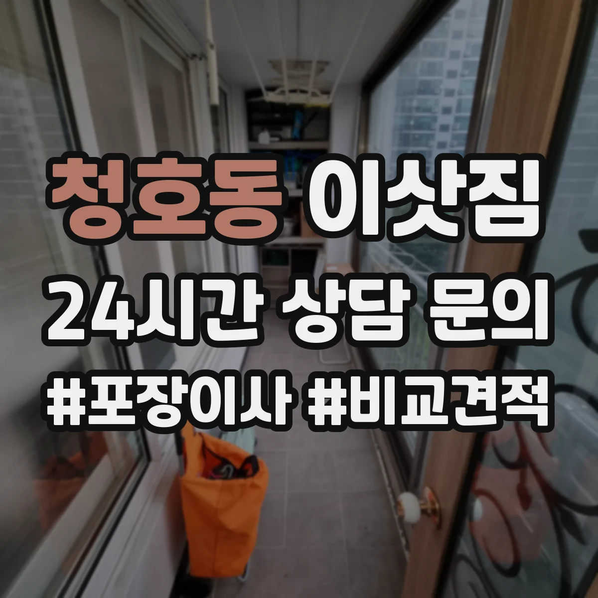 청호동 이삿짐