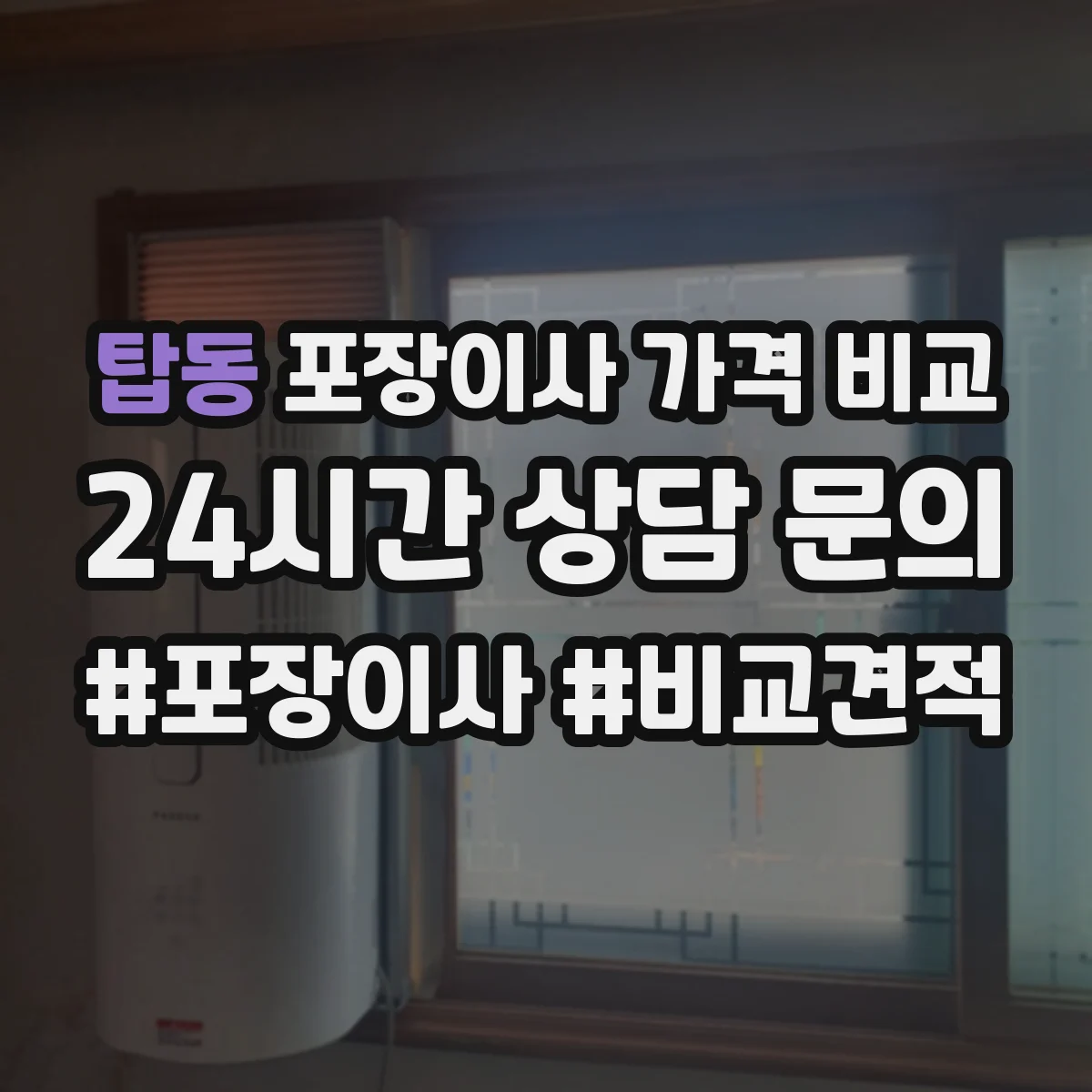 탑동 포장이사 가격 비교