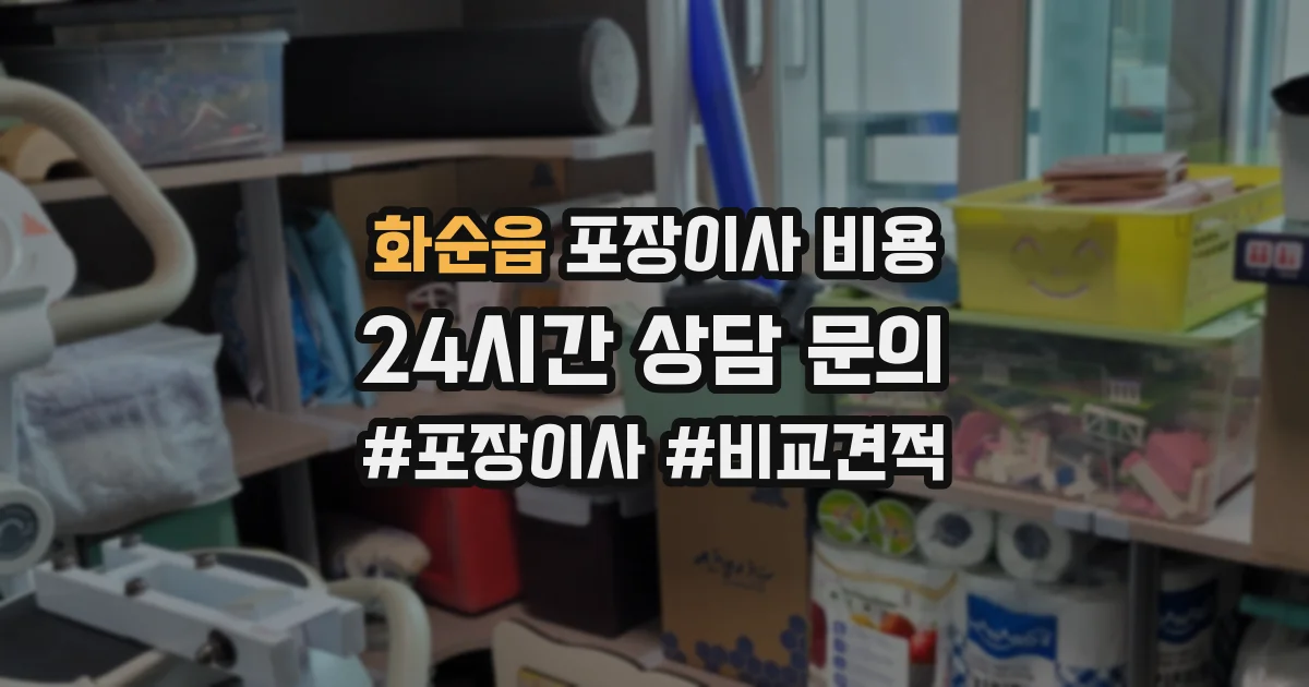 화순읍 포장이사 비용