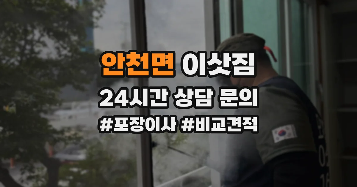 안천면 이삿짐