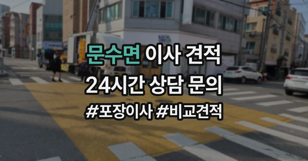문수면 이사 견적