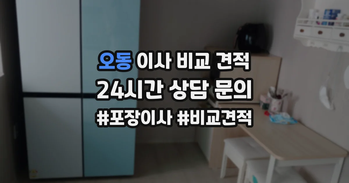 오동 이사 비교 견적