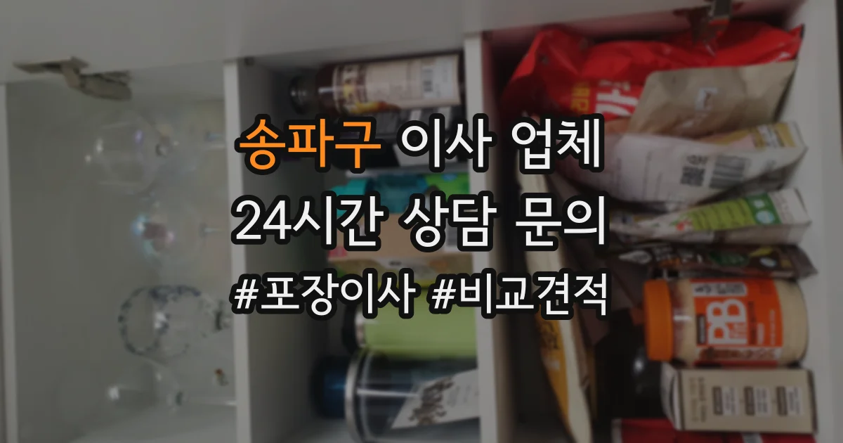 송파구 이사 업체