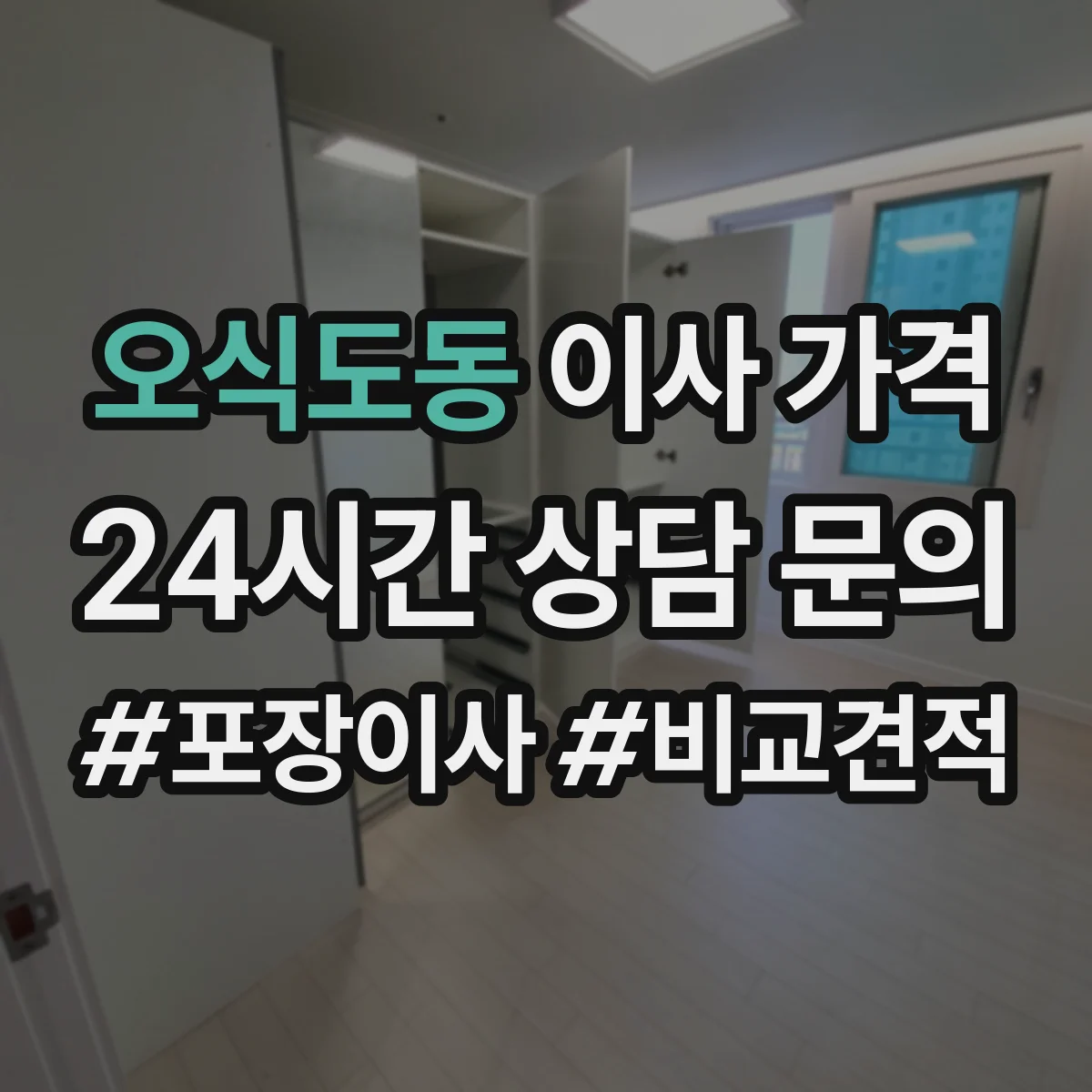 오식도동 이사 가격 스팀·파손 방지 포장 선택 시 비용