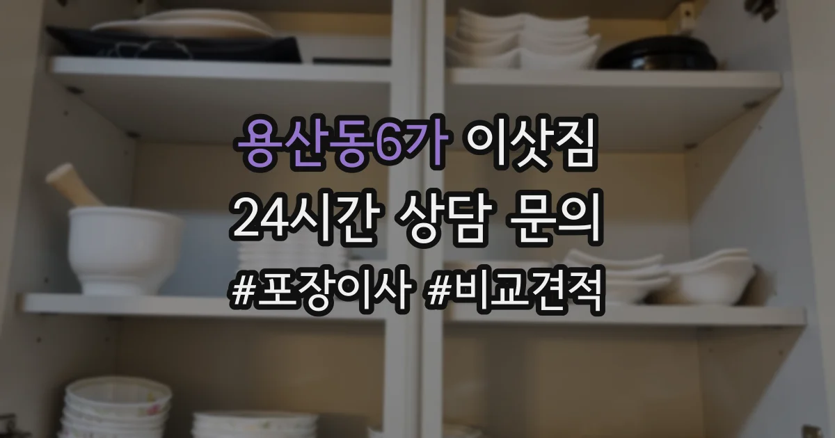 용산동6가 이삿짐