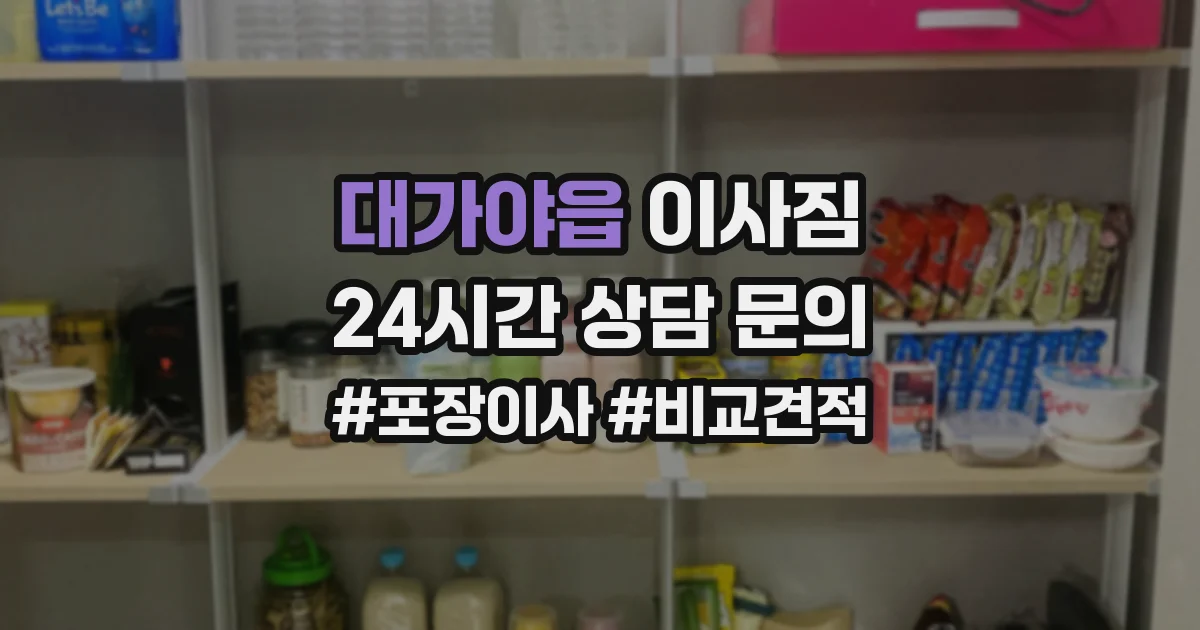 대가야읍 이사짐