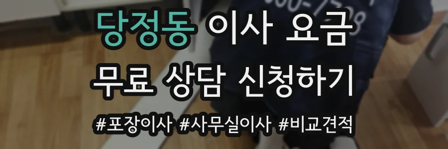 당정동 이사 요금