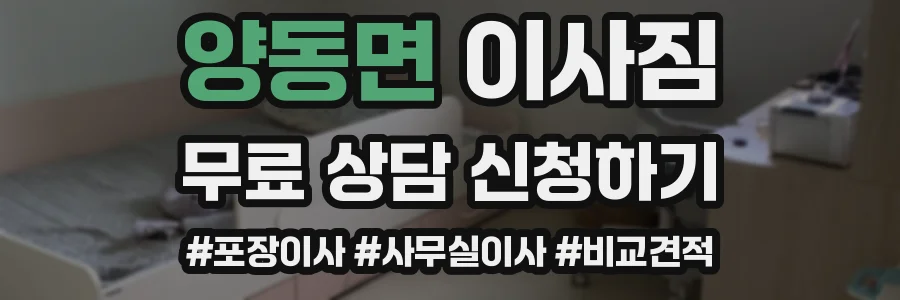 양동면 이사짐