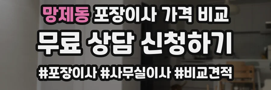 망제동 포장이사 가격 비교