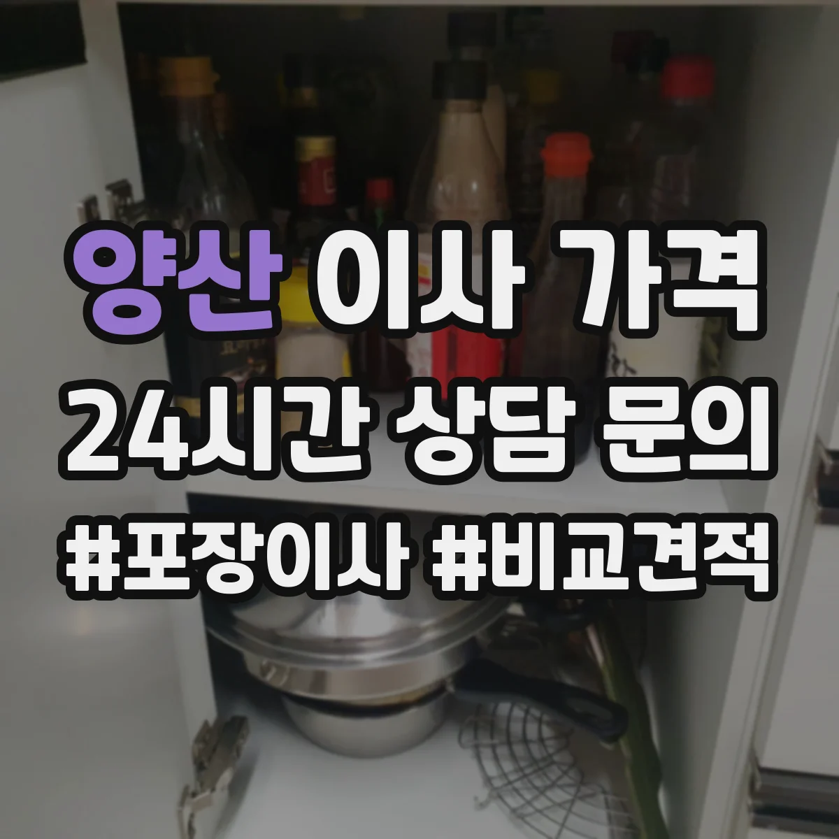 양산 이사 가격