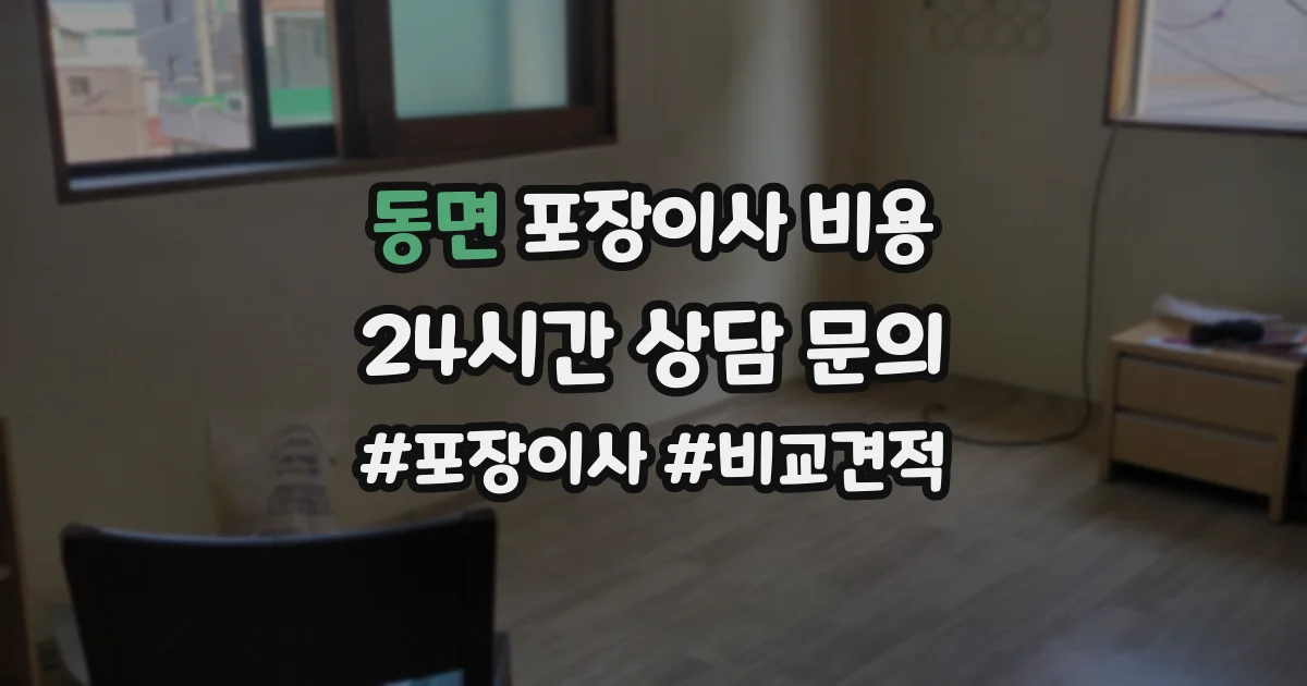 동면 포장이사 비용