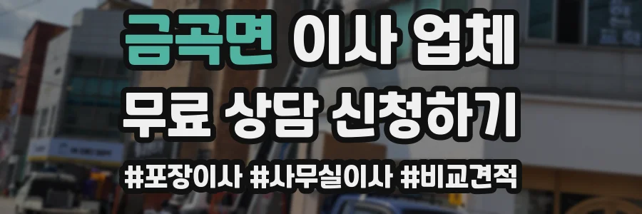 금곡면 이사 업체