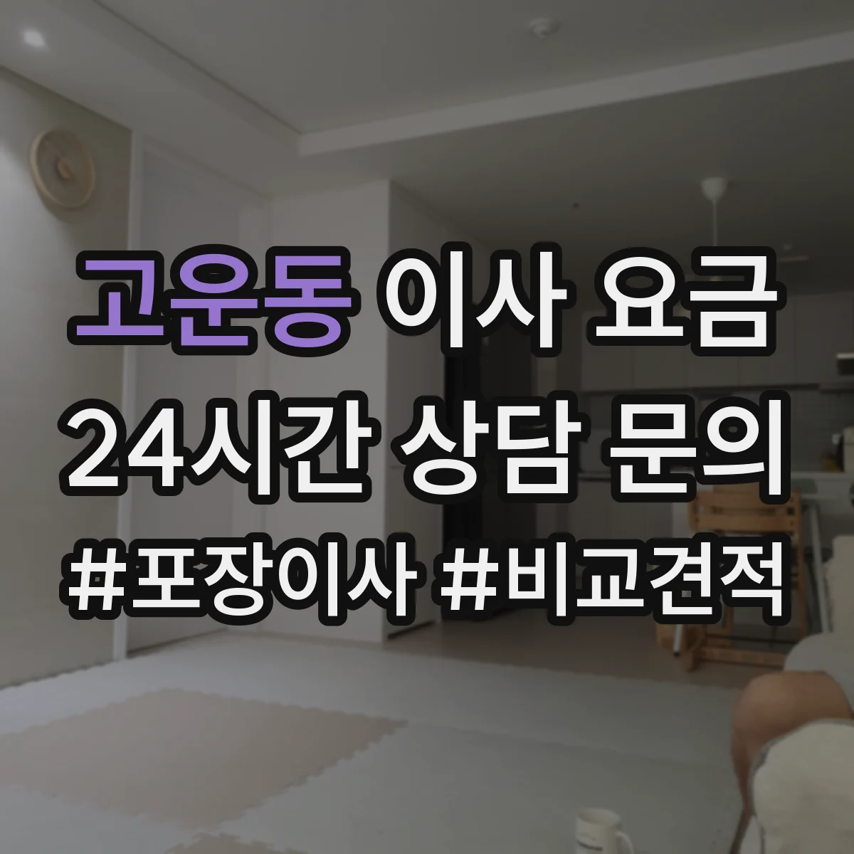고운동 이사 요금