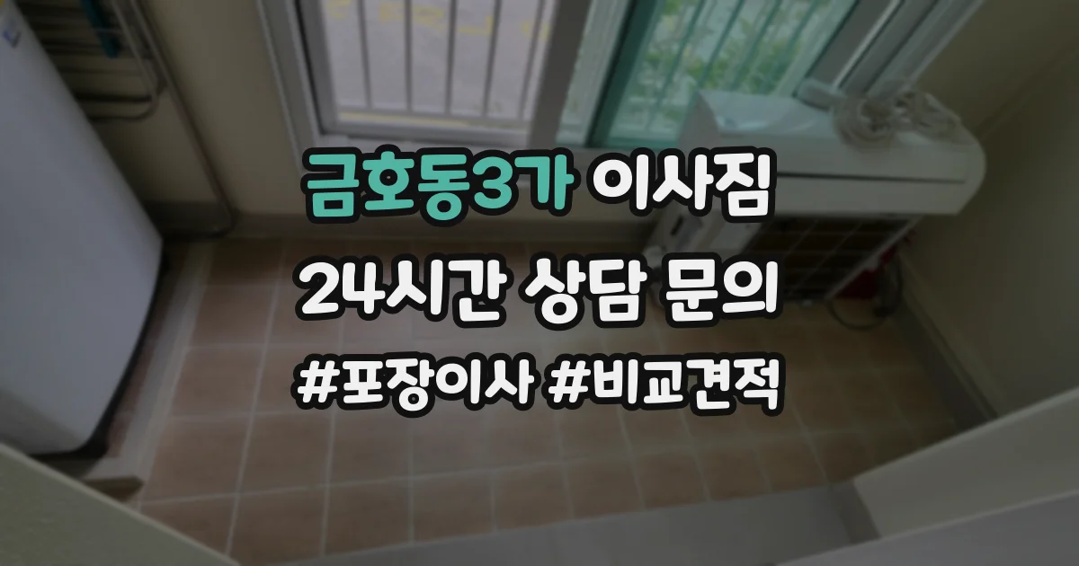 금호동3가 이사짐