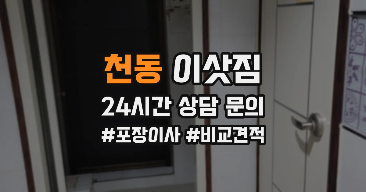 천동 이삿짐