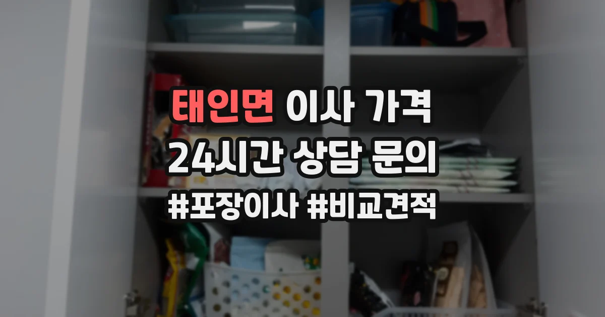 태인면 이사 가격