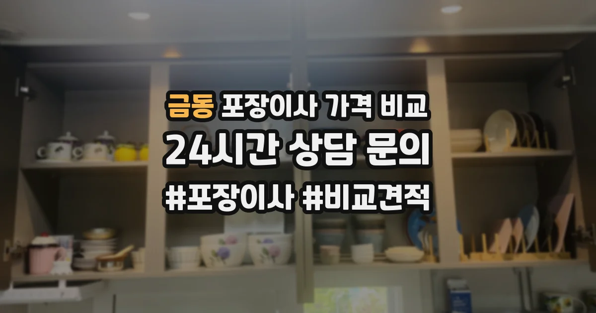 금동 포장이사 가격 비교
