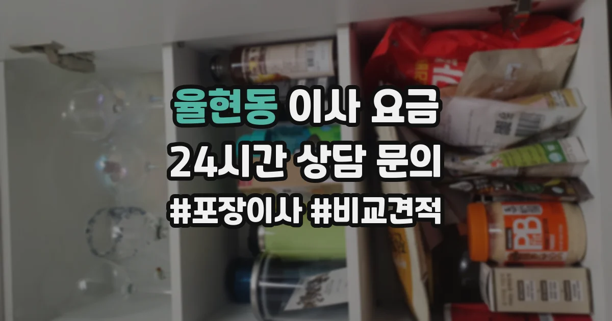 율현동 이사 요금
