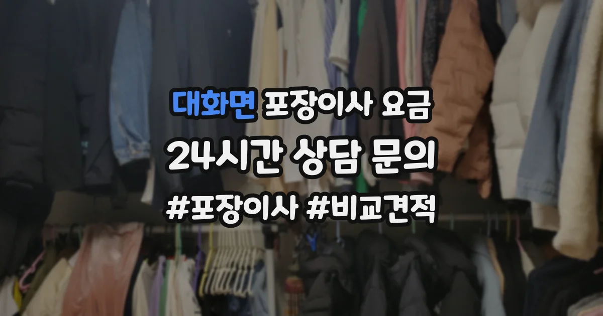대화면 포장이사 요금