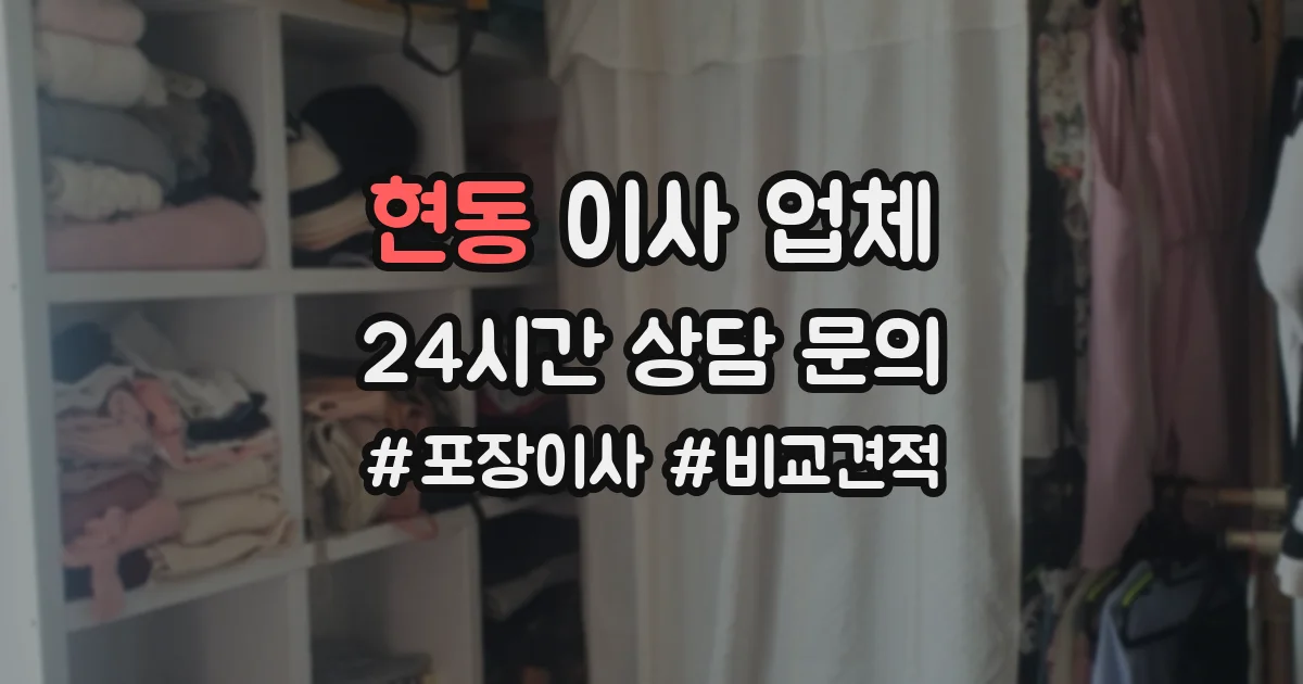 현동 이사 업체