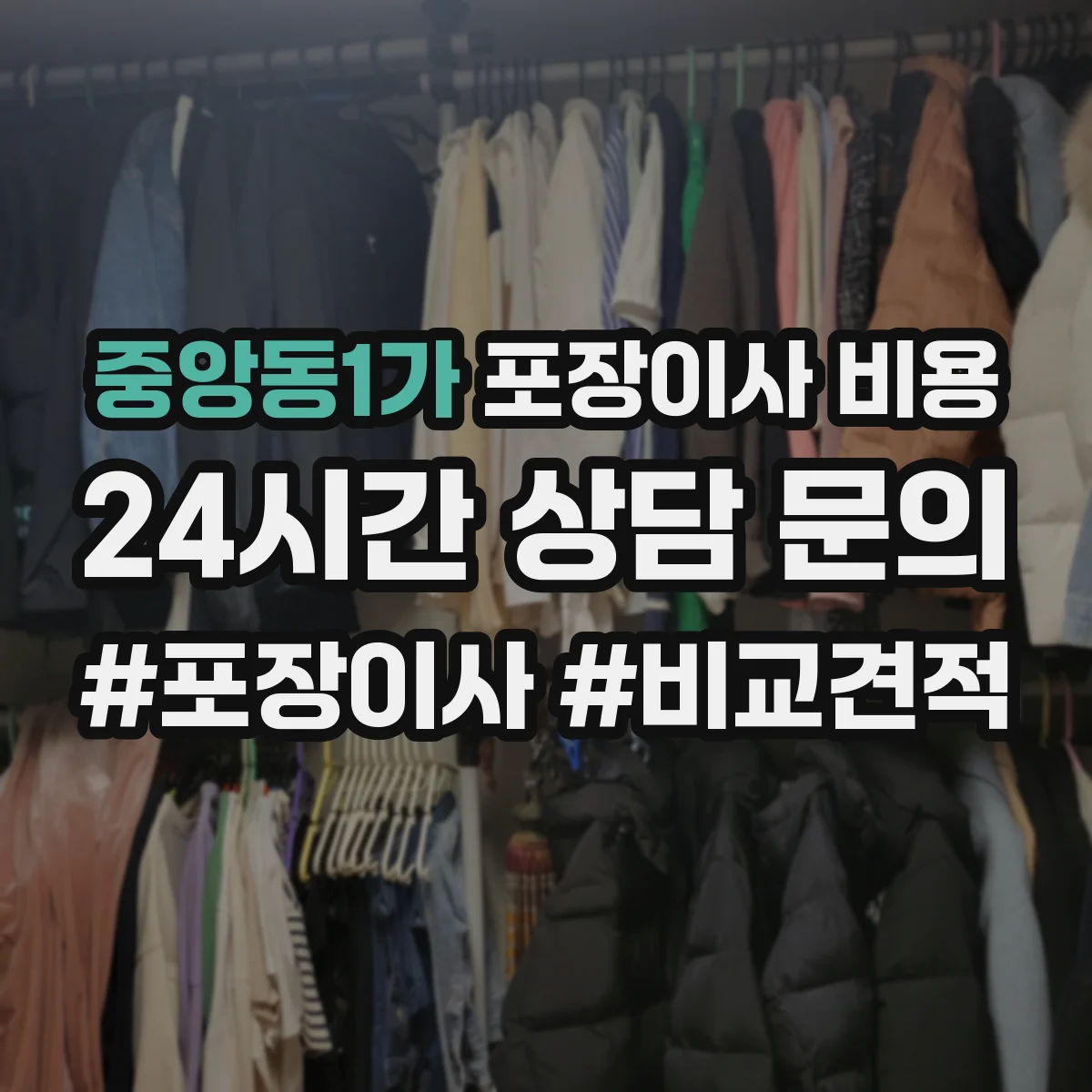 중앙동1가 포장이사 비용
