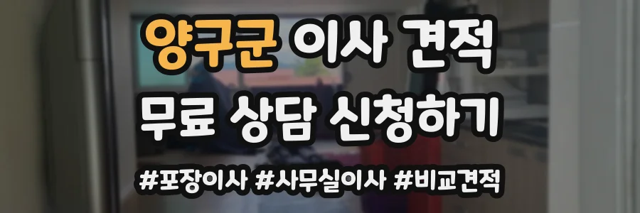 양구군 이사 견적