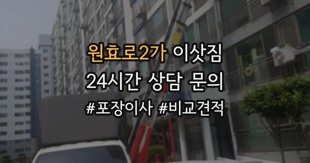 원효로2가 이삿짐