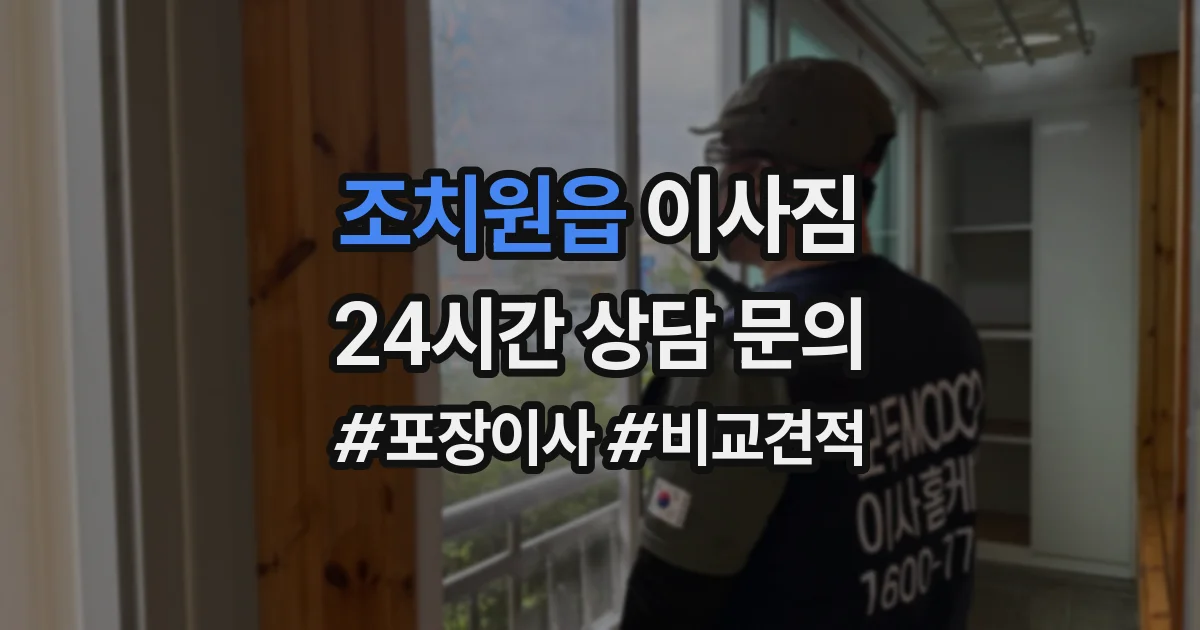 조치원읍 이사짐