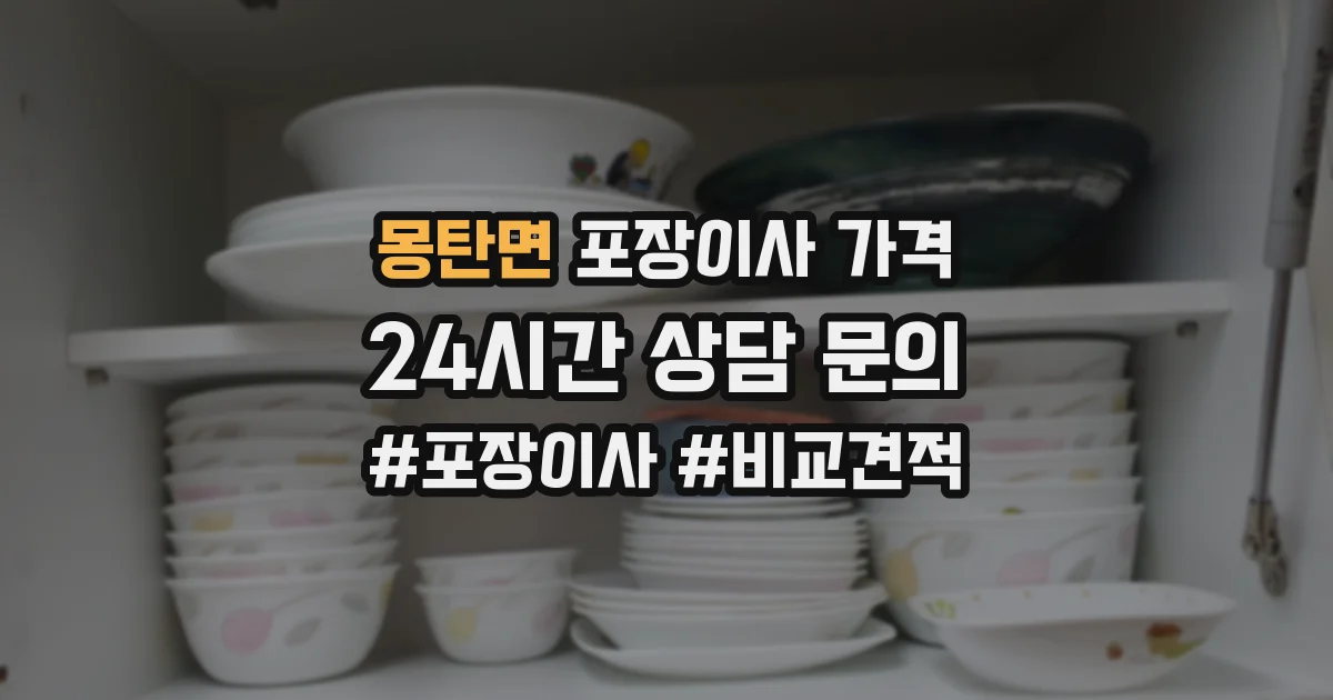 몽탄면 포장이사 가격