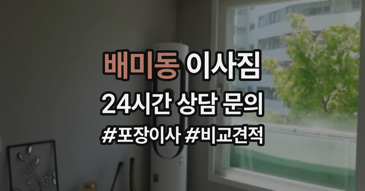 배미동 이사짐
