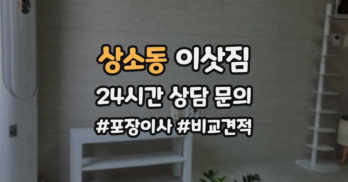 상소동 이삿짐