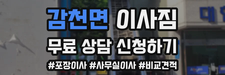 감천면 이사짐